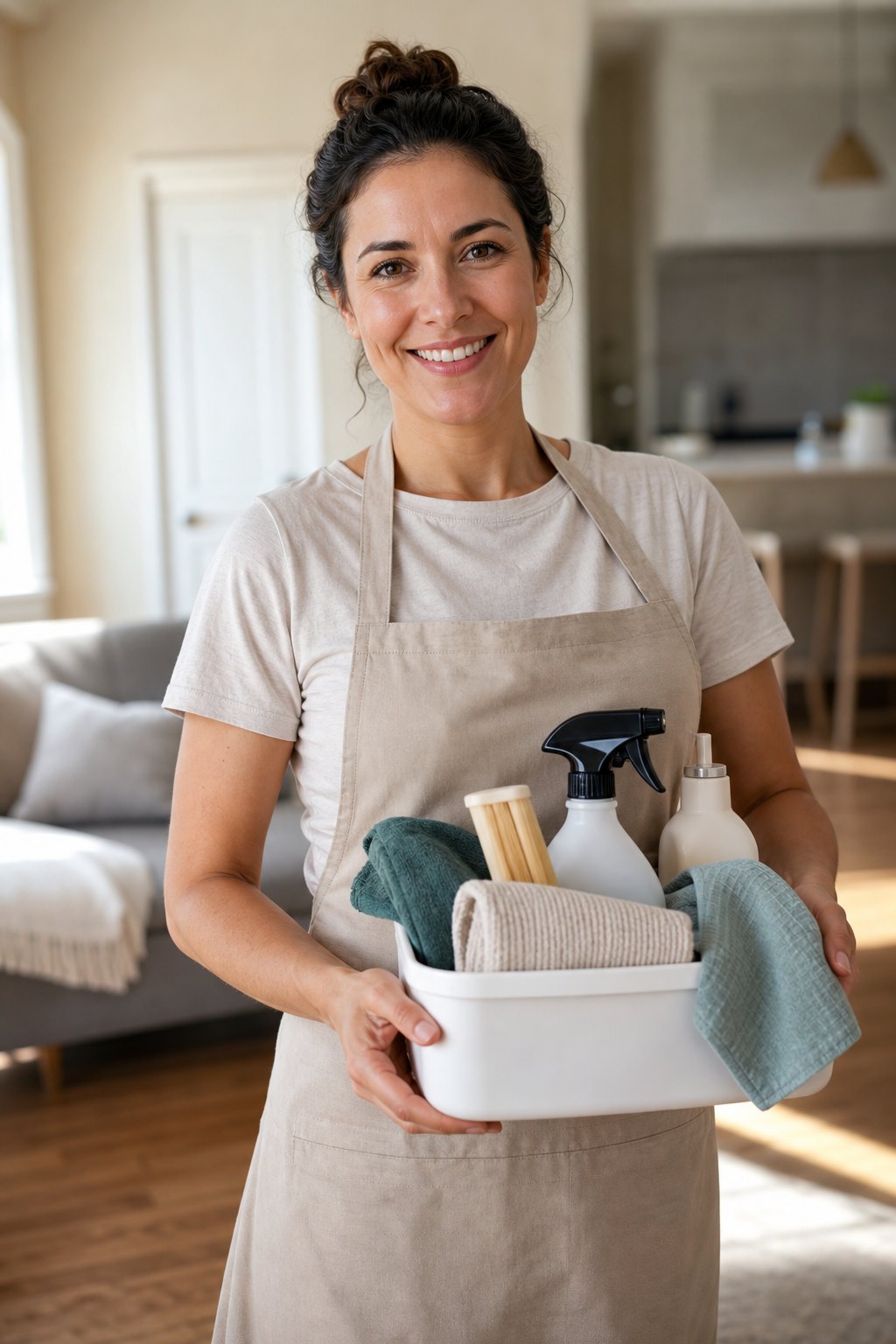 A vetted, background-checked Bright Nest cleaner